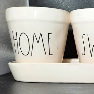 Hard To Find Rae Dunn By Magenta Home Sweet Home Planter Set Home Sweet Home
